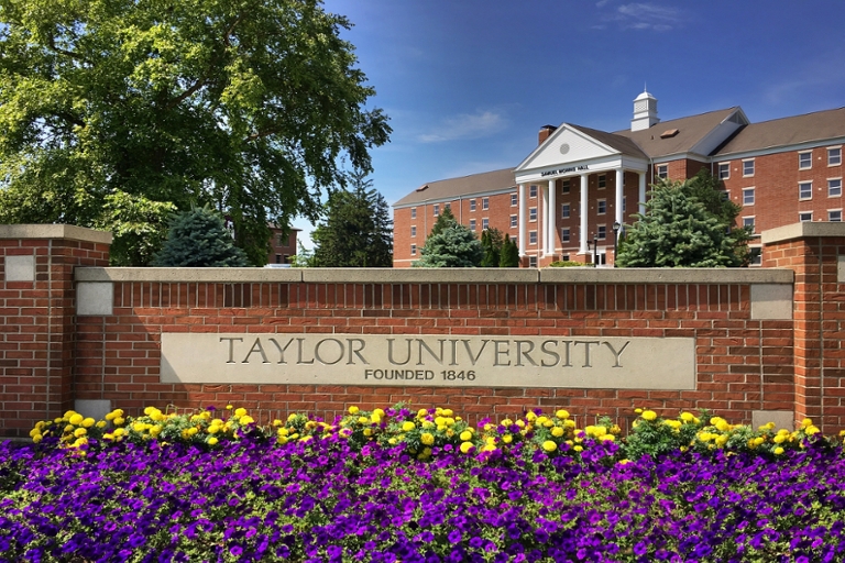A photo of Morris Hall at Taylor University