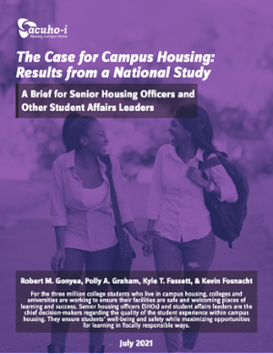 Cover of the ACUHO-I Report: The Case for Campus Housing, Results from a National Study