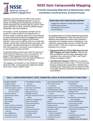 A thumbnail image of the first page of the NSSE item campuswide mapping document.